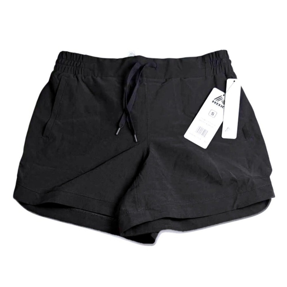 NWT RBX~Active Running Shorts~Small ~ Black ~ Elastic Drawstring Waist ~ Pockets